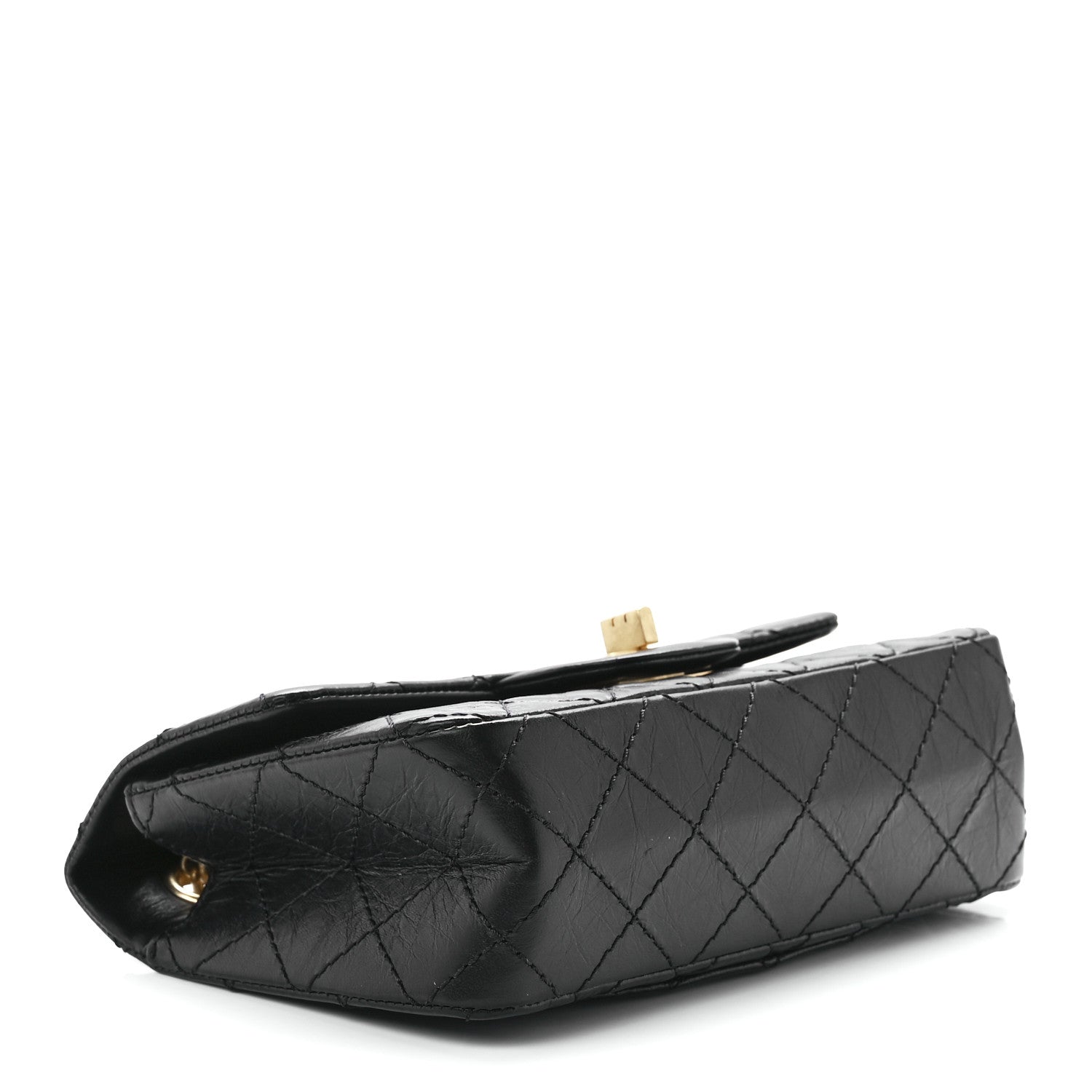 Chanel Aged Calfskin Quilted 2.55 Reissue Mini Flap Black 4 of 12