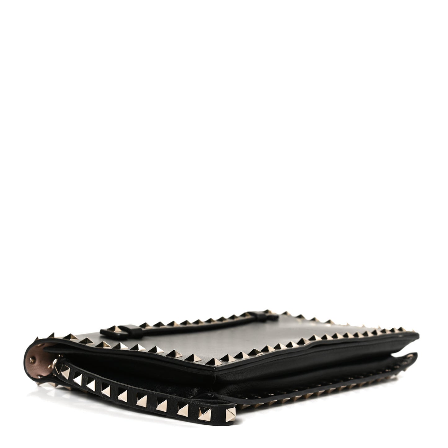Nappa Rockstud Wristlet Clutch Black