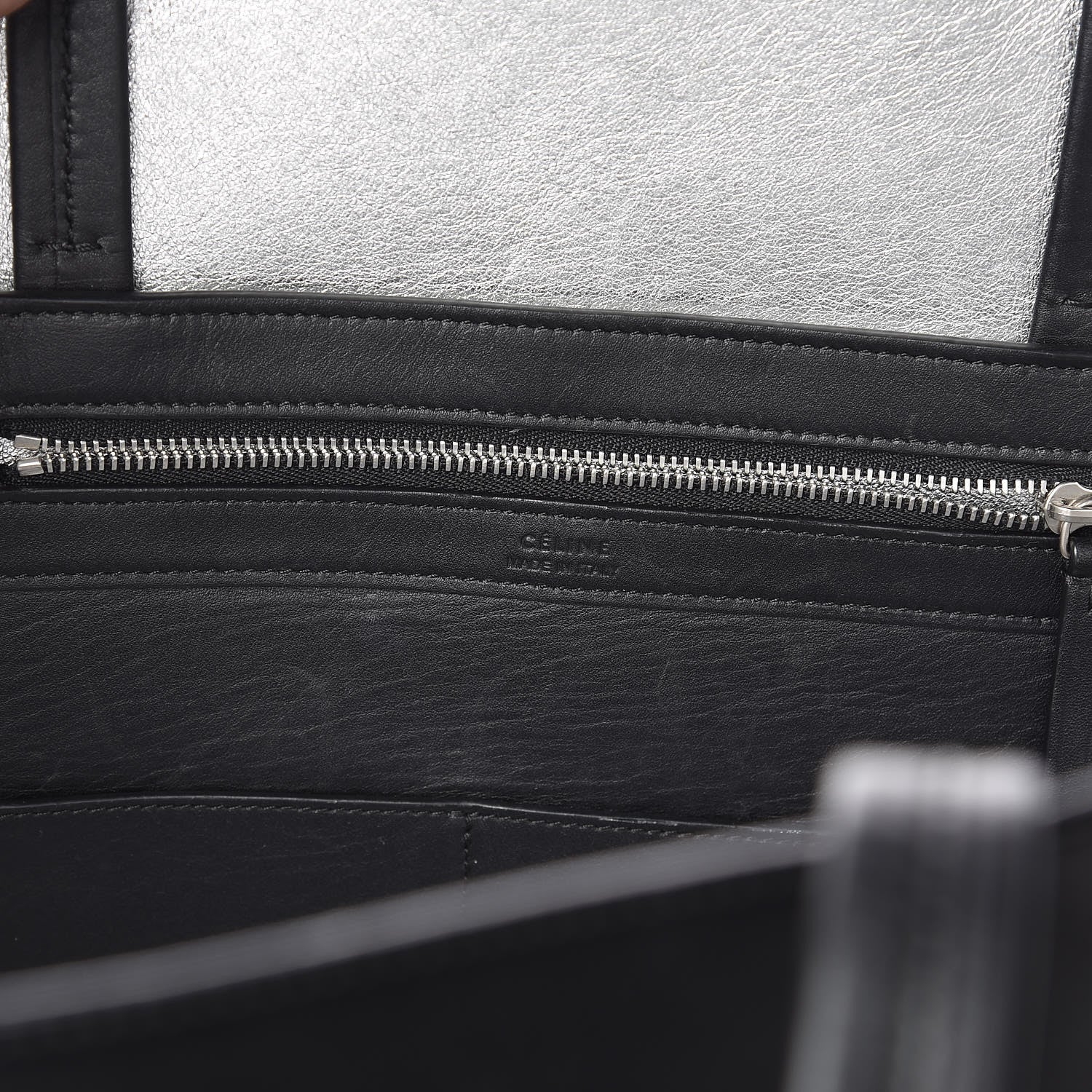 Celine Soft Grained Calfskin Medium Horizontal Cabas Phantom Black 11 of 19