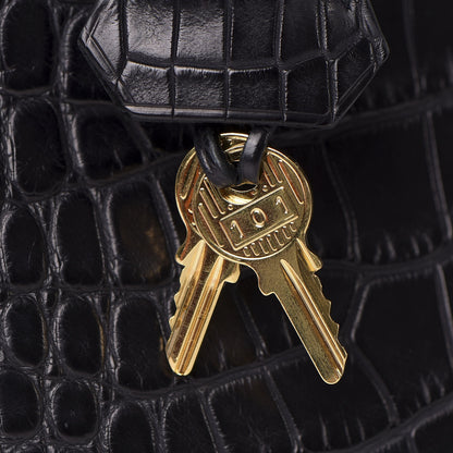 Hermes Matte Alligator Birkin 25 Black 29 of 32