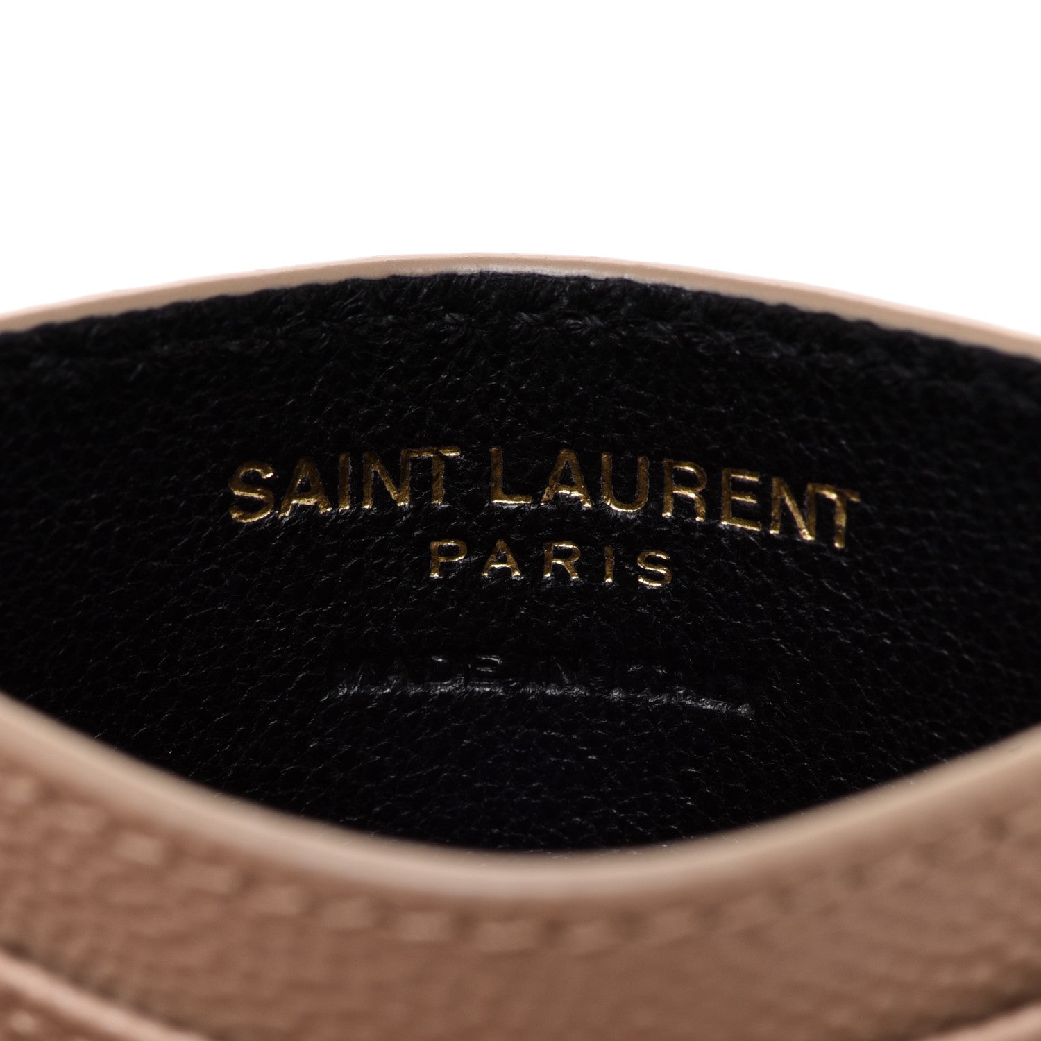 Saint Laurent Grain De Poudre Matelasse Chevron Cassandre Credit Card Case Crema Soft 6 of 7