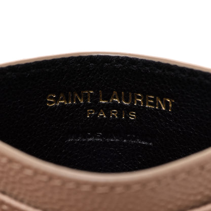 Saint Laurent Grain De Poudre Matelasse Chevron Cassandre Credit Card Case Crema Soft 6 of 7