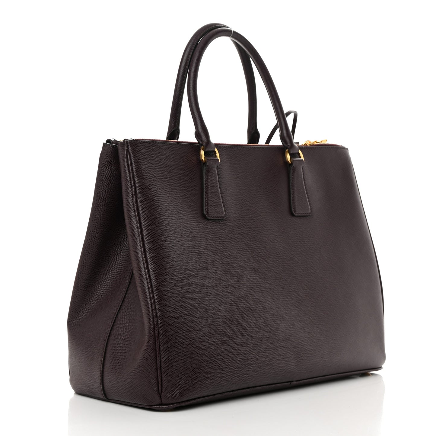 Saffiano Lux Large Galleria Double Zip Tote Granato