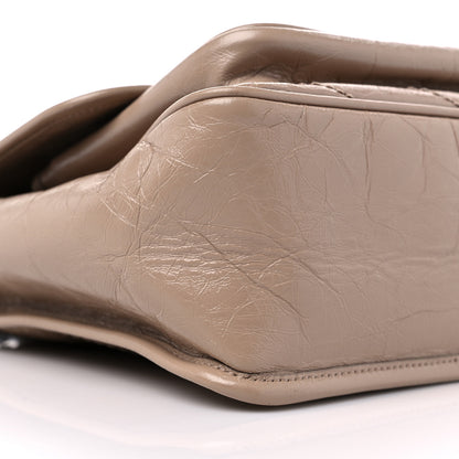 Saint Laurent Crinkled Calfskin Matelasse Monogram Medium Niki Chain Satchel Gold Sand 9 of 12