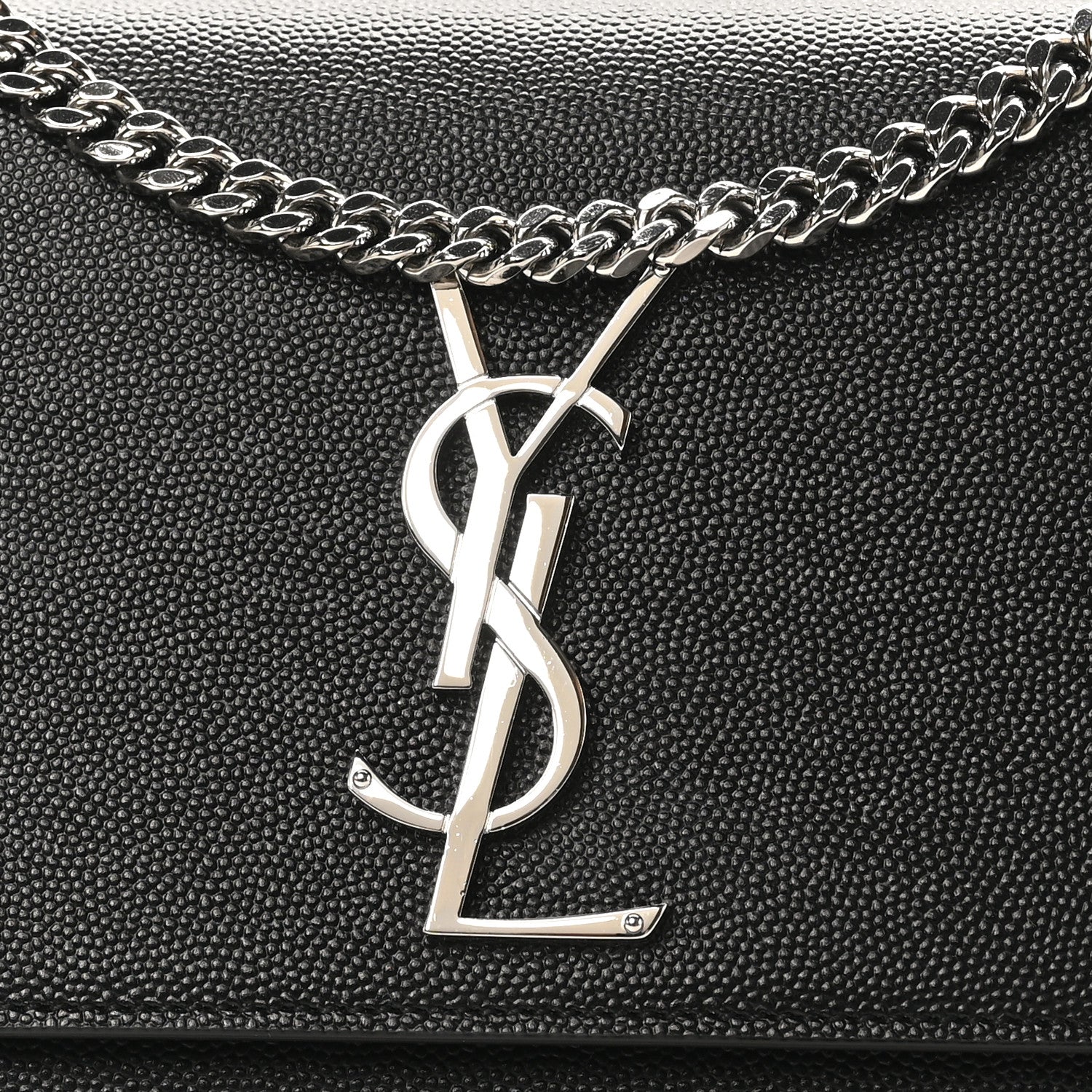 Saint Laurent Grain De Poudre Small Classic Monogram Kate Satchel Black 7 of 10