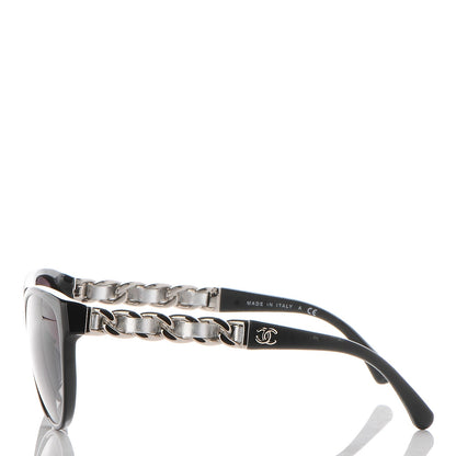 Chanel Butterfly Chain Sunglasses 5215-Q Black 3 of 9