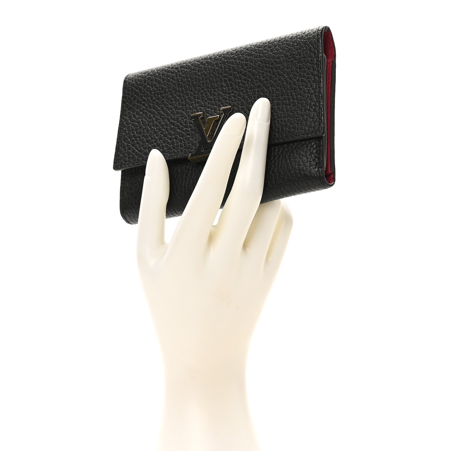 Louis Vuitton Taurillon Capucines Compact Wallet Black 2 of 8