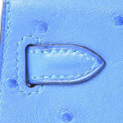 Hermes Ostrich Mini Kelly Sellier 20 Blueet 41 of 60