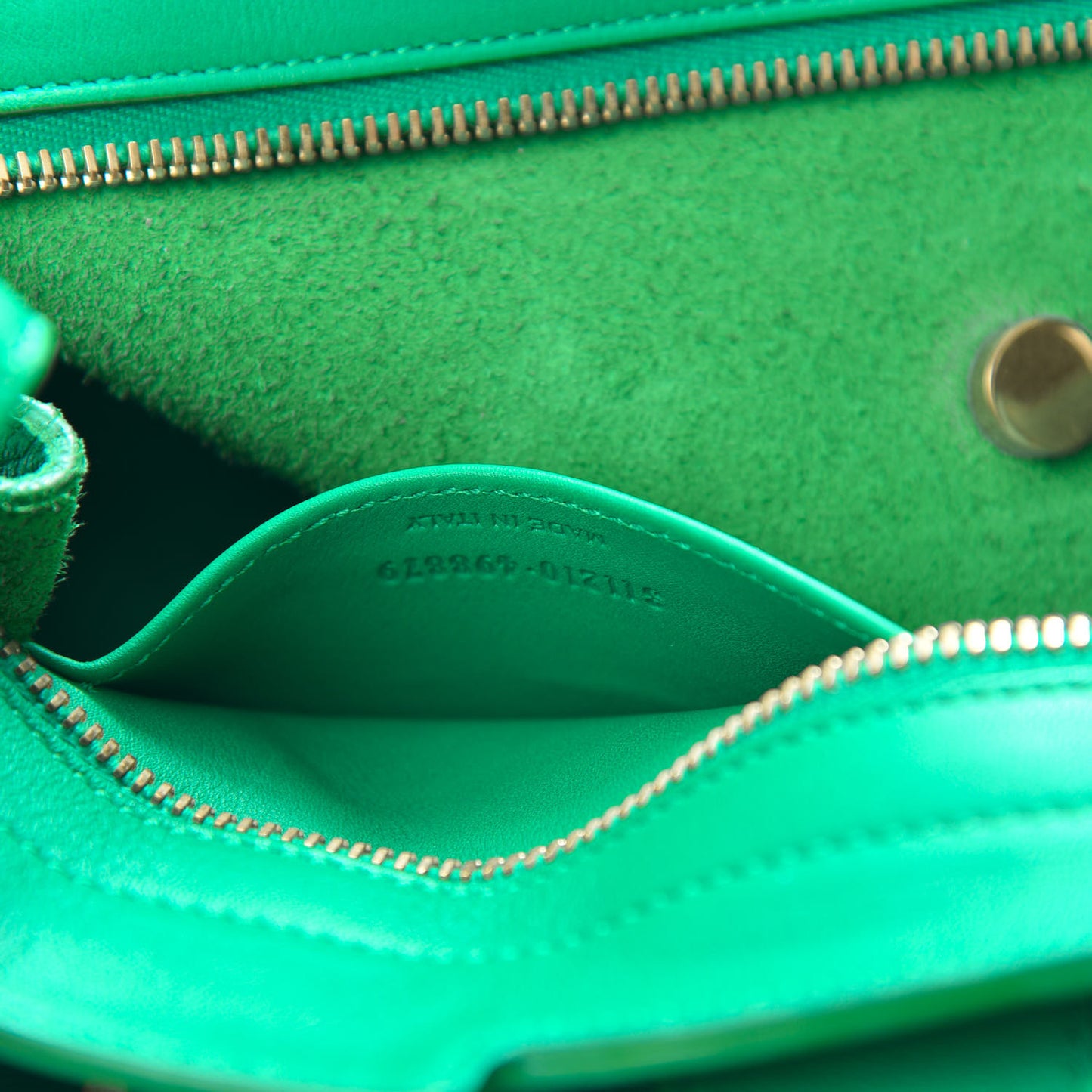 Calfskin Small Classic Y Cabas Green