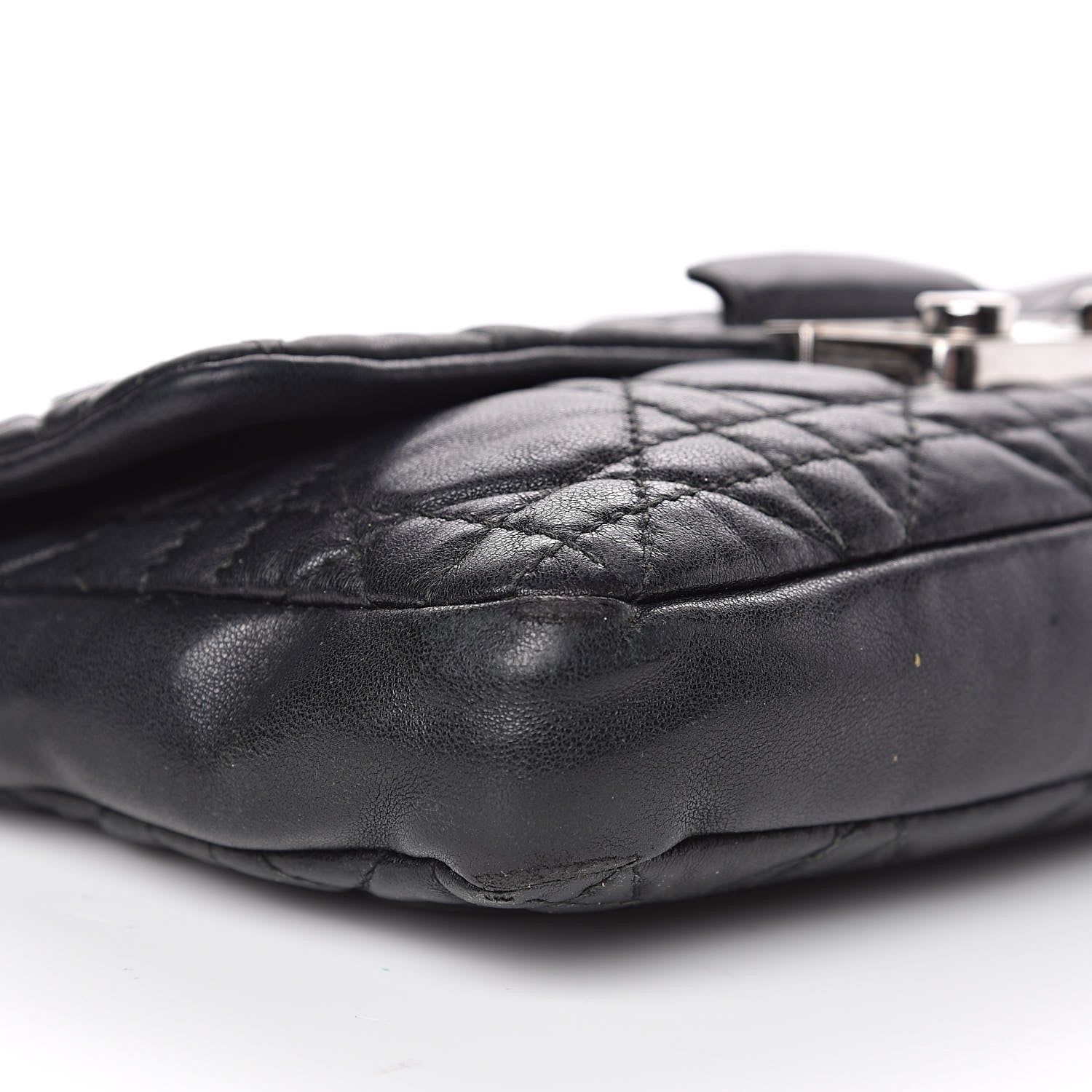 Christian Dior Lambskin Cannage New Lock Pouch Black 7 of 17