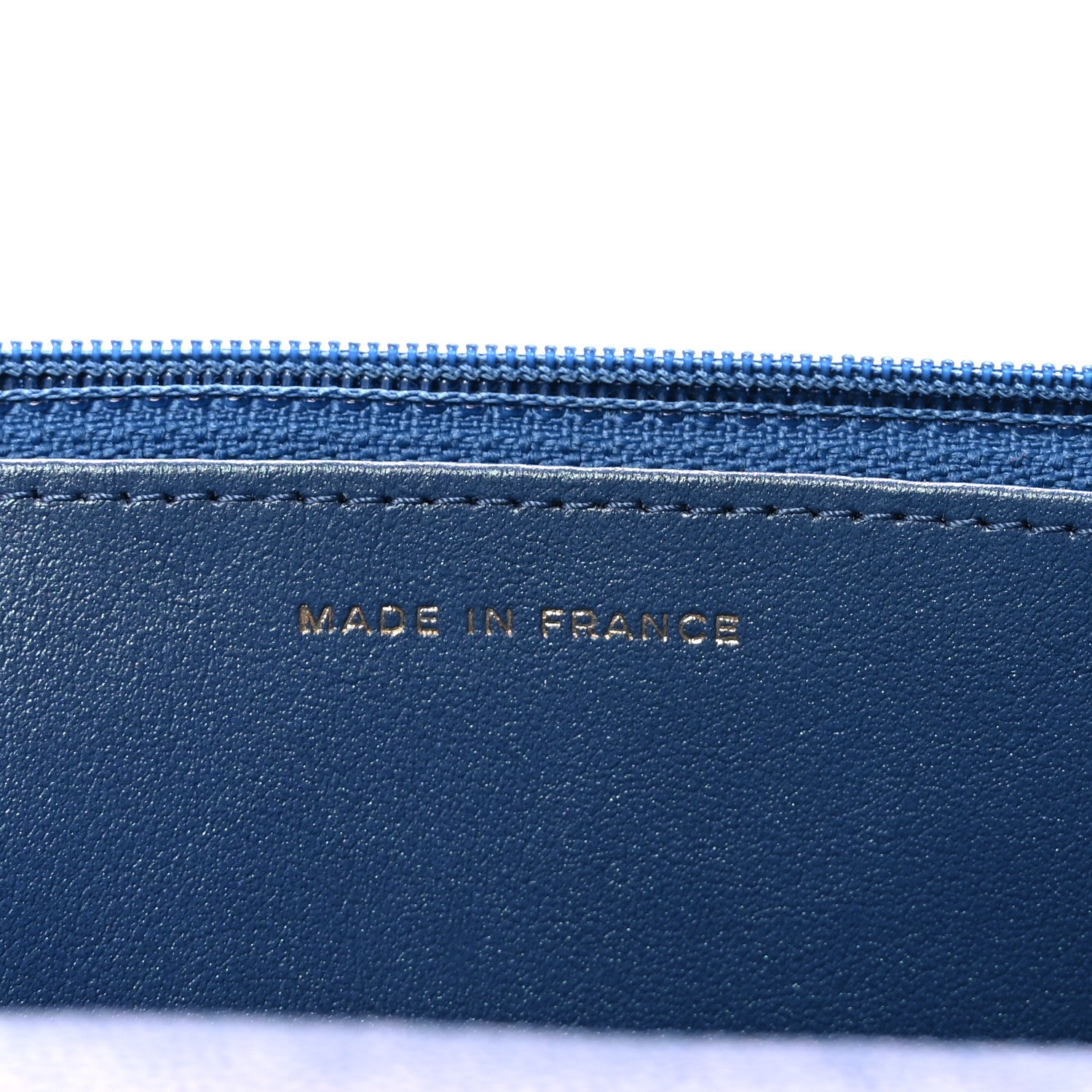 Chanel Iridescent Caviar Quilted Wallet on Chain WOC Dark Blue 7 of 11