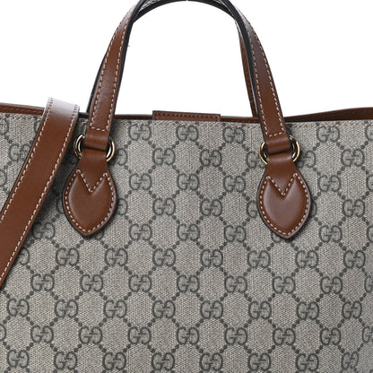 Gucci Soft GG Supreme Monogram Small Crossbody Tote Beige Cuir 7 of 9