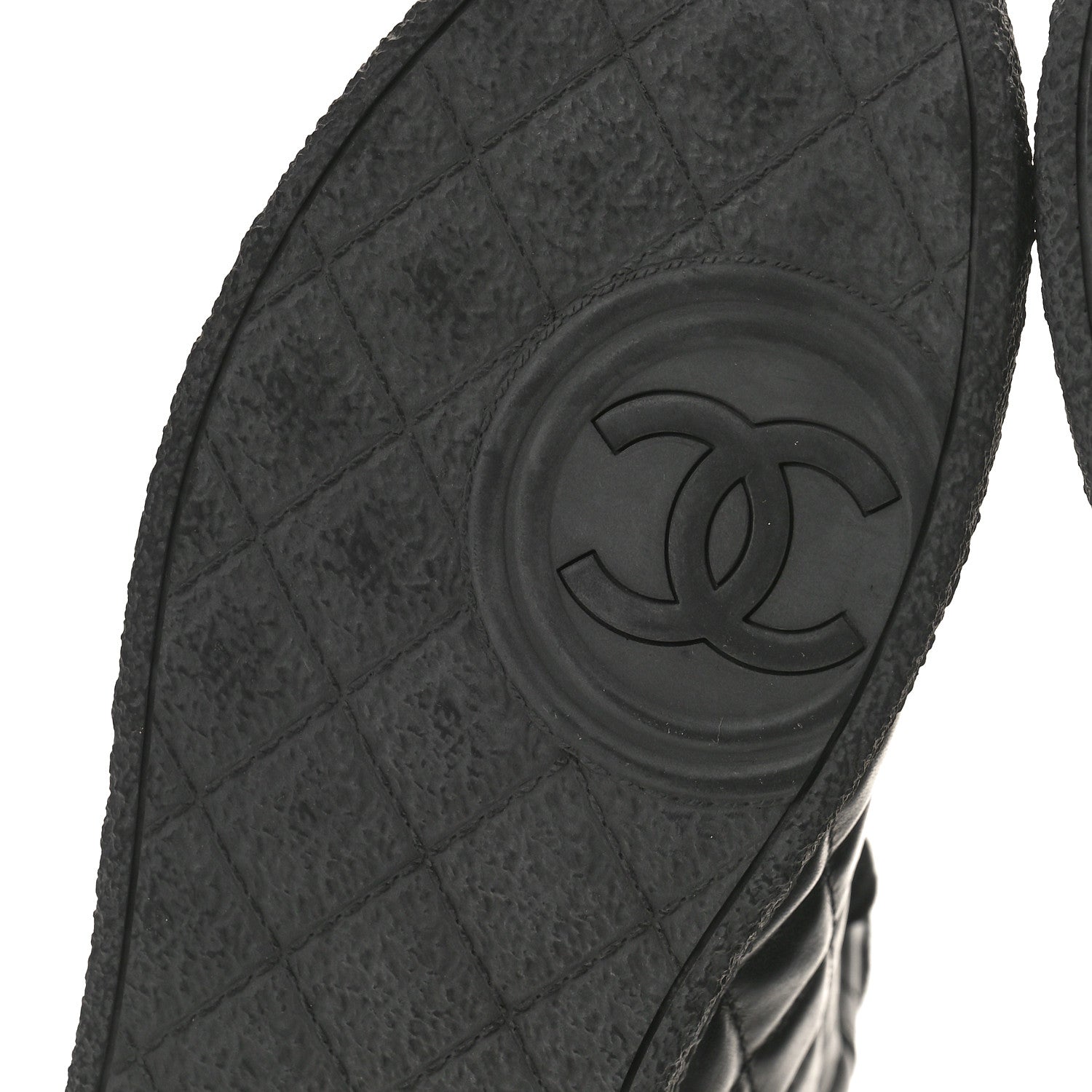 Chanel Lambskin Quilted High Top Sneakers 36.5 Black 10 of 13