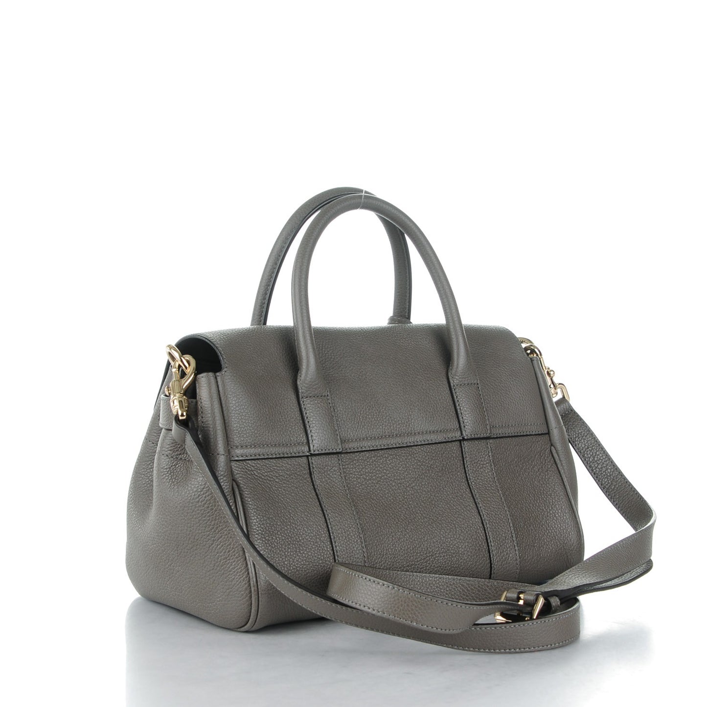 Classic Grain Small Bayswater Satchel Mole Grey