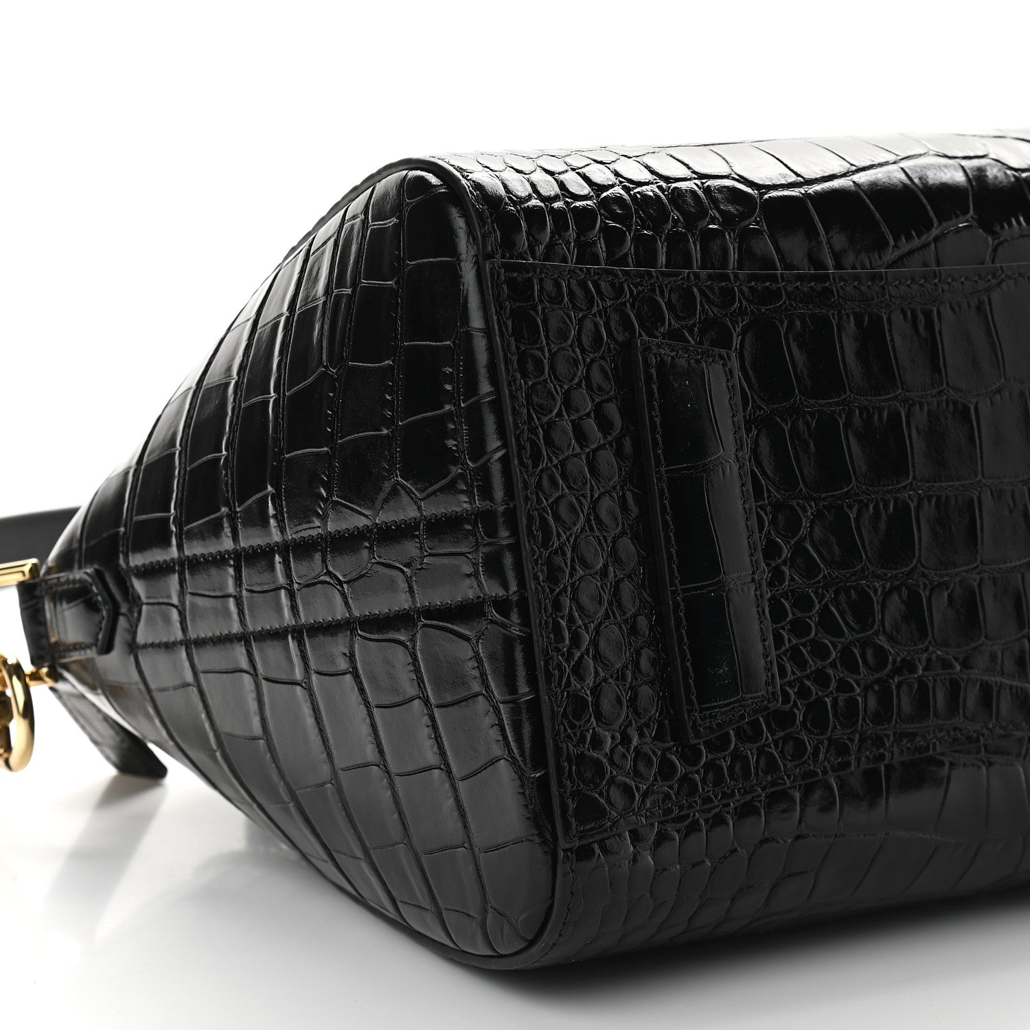 Givenchy Calfskin Crocodile Embossed Small Antigona Black 5 of 9