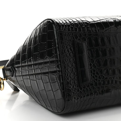Givenchy Calfskin Crocodile Embossed Small Antigona Black 5 of 9