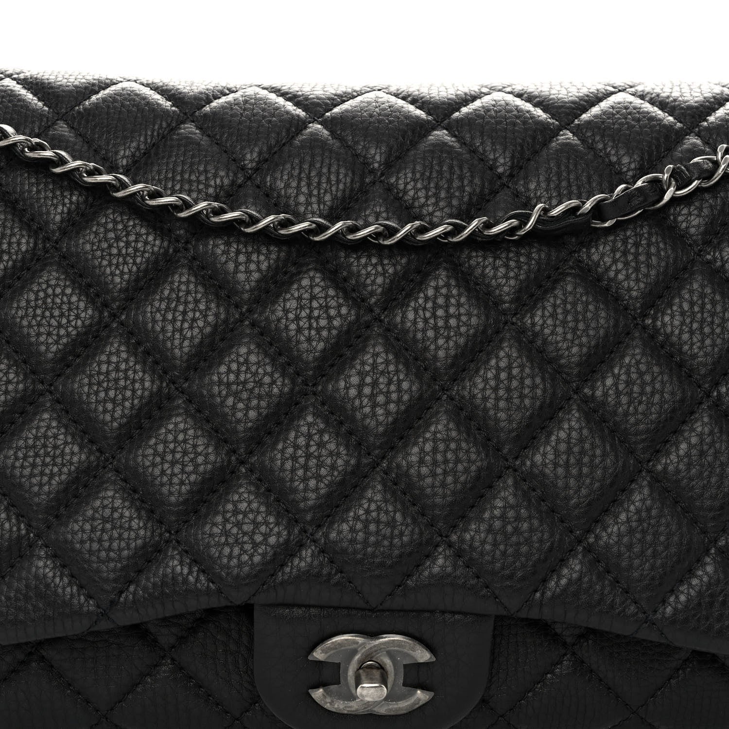 Chanel Calfskin Quilted Small XXL Travel Flap Bag Black 8 of 11