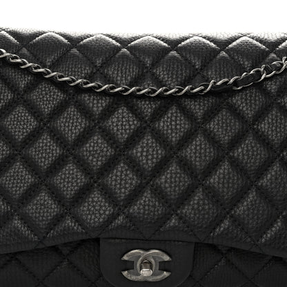 Chanel Calfskin Quilted Small XXL Travel Flap Bag Black 8 of 11