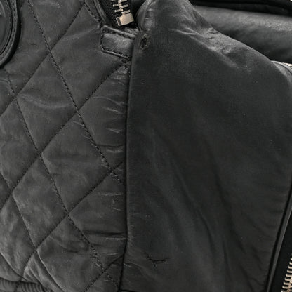 Chanel Nylon Quilted Duffle Trolley Black 14 of 15