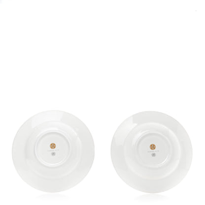 Hermes Porcelain Mosaique Au 24 Platine Soup Plate Set of 2 2 of 7