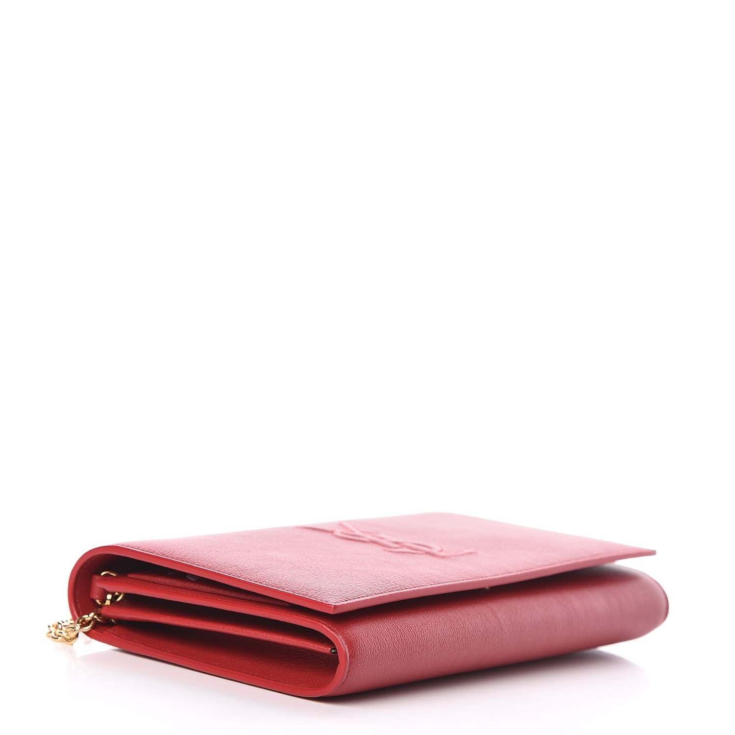 Saint Laurent Calfskin Belle de Jour Chain Clutch Rouge Orient 4 of 11