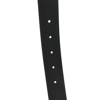 Gucci GG Supreme Monogram Plutone Calfskin Palladium Double G Reversible 30mm Belt 100 40 Beige Ebony Black 4 of 4