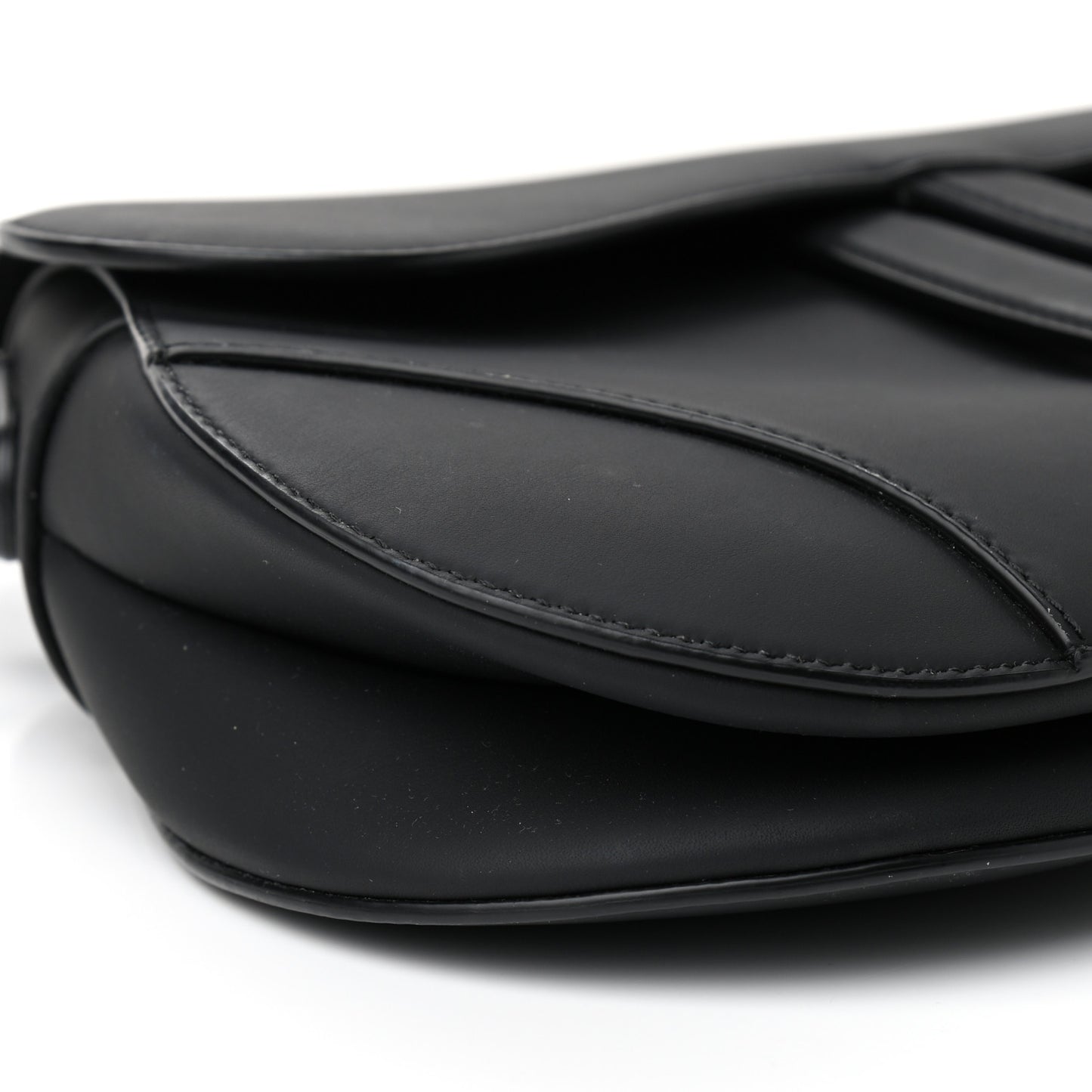 Ultra Matte Calfskin Saddle Bag Black