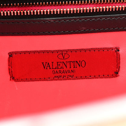 Valentino Garavani Calfskin Carmen Medium Tote Black Deep Rose 7 of 13