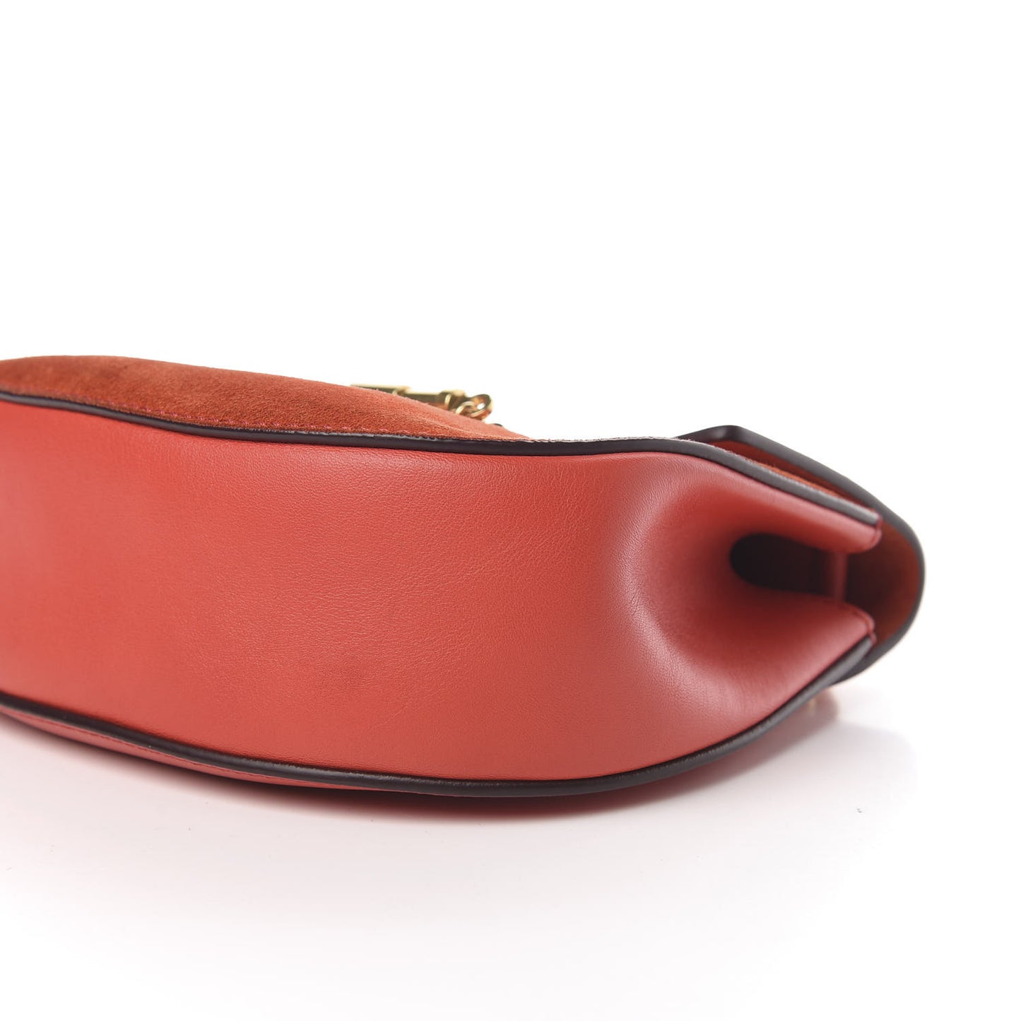 Lambskin Suede Calfskin Mini Drew Shoulder Bag Poppy