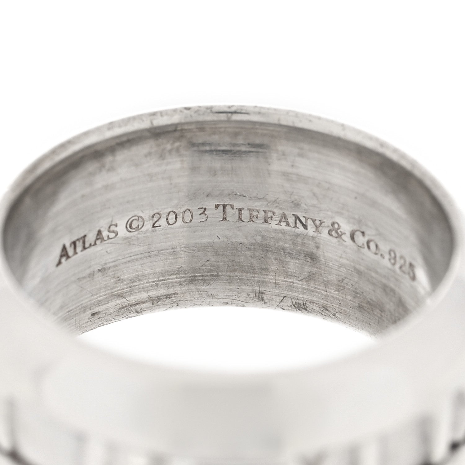 Tiffany Sterling Silver Atlas Band Ring 51 5.75 4 of 4