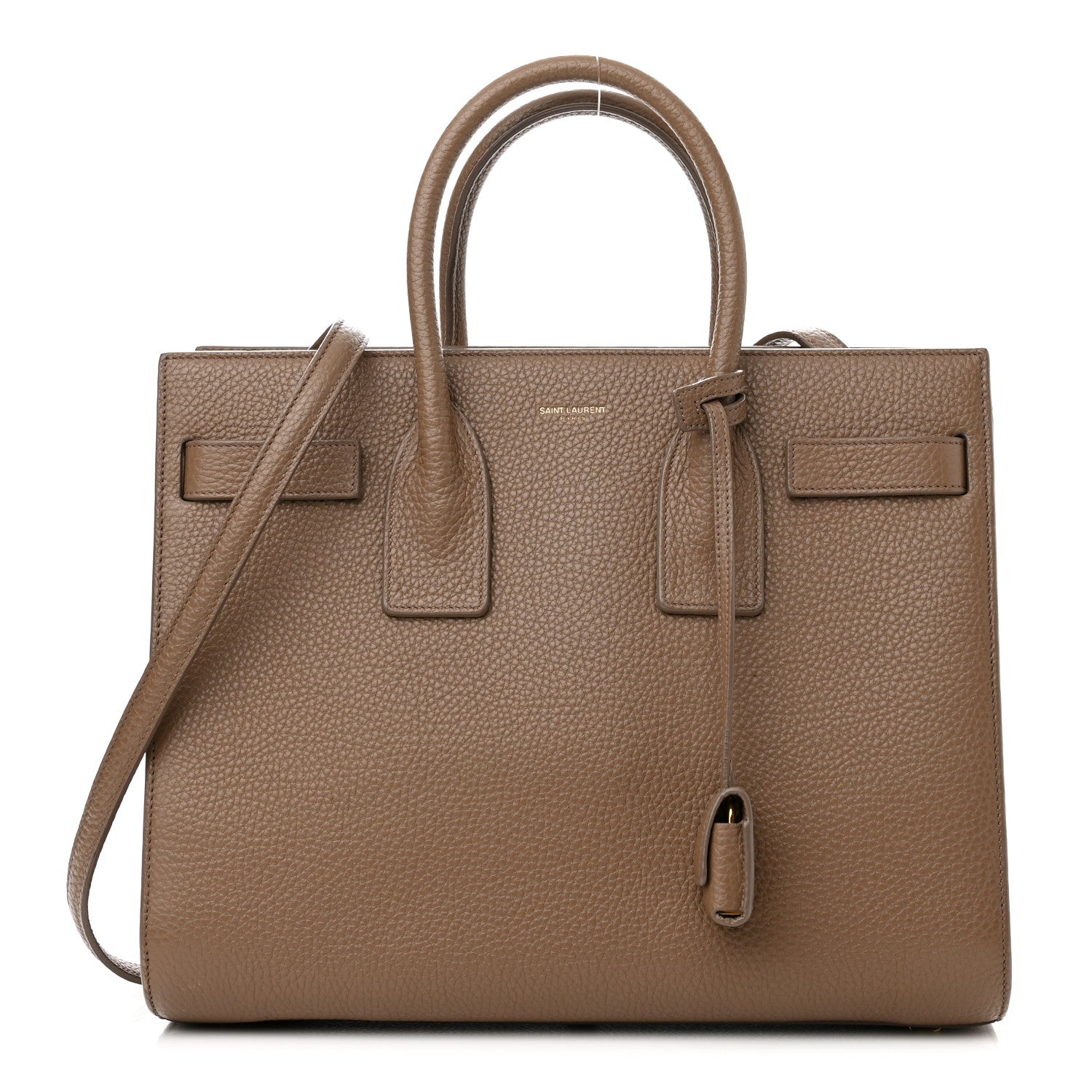 Saint Laurent Grained Calfskin Baby Sac De Jour Taupe 1 of 14