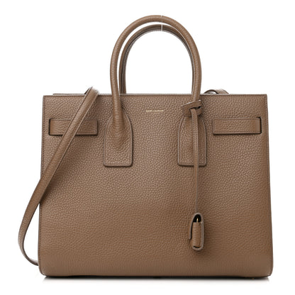 Saint Laurent Grained Calfskin Baby Sac De Jour Taupe 1 of 14