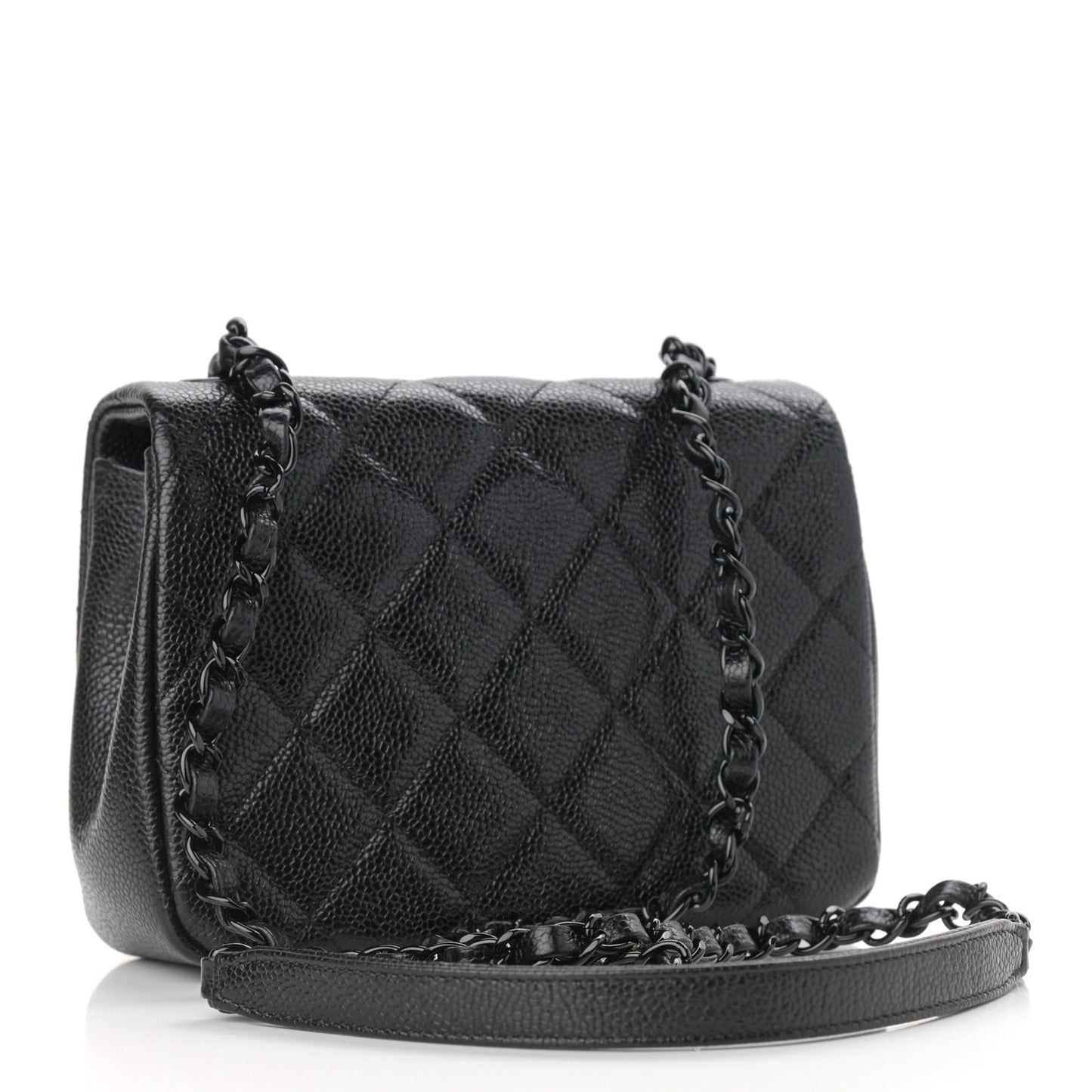 Caviar Quilted Incognito Mini Square Flap Black