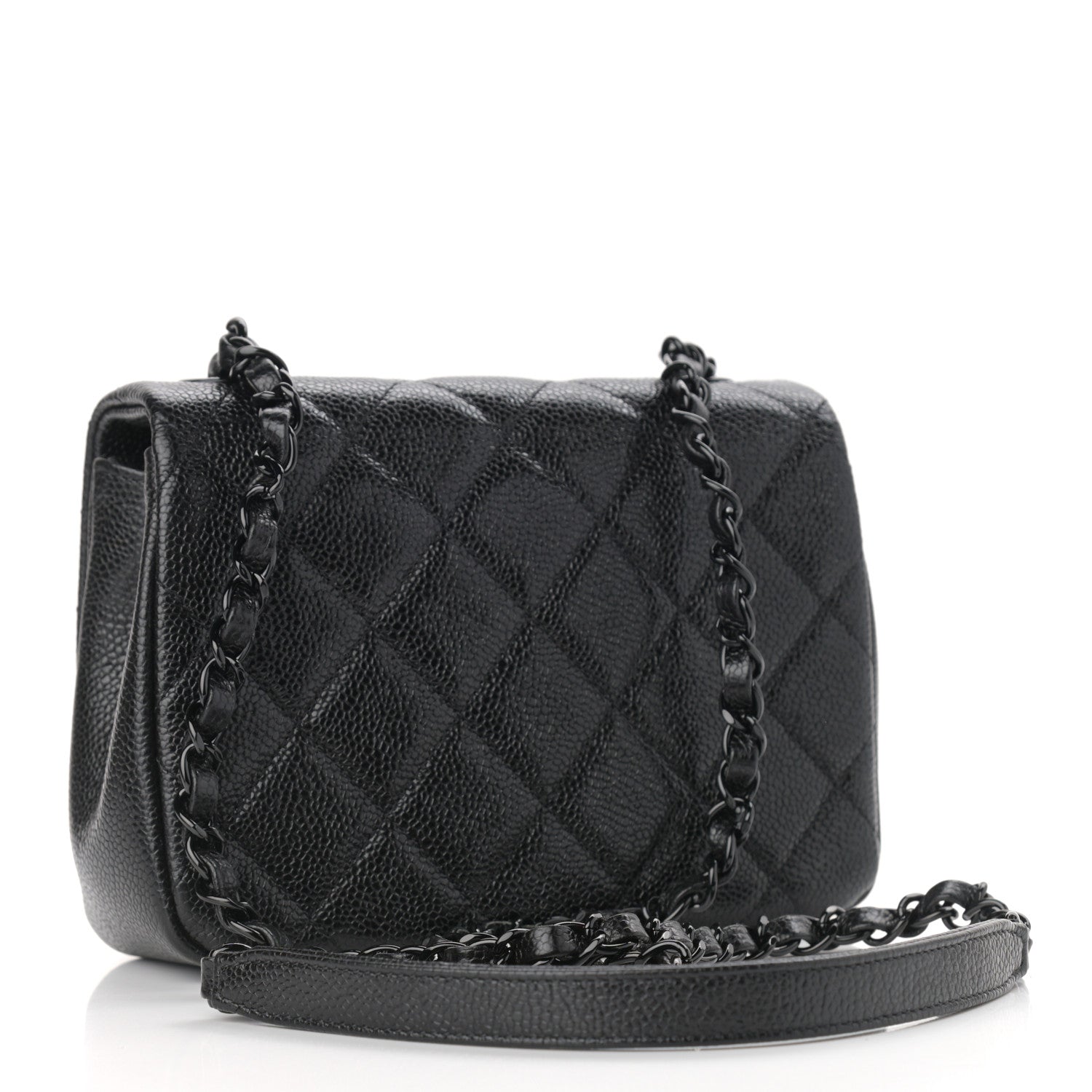 Chanel Caviar Quilted Incognito Mini Square Flap Black 3 of 11
