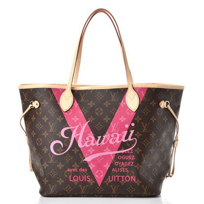 Louis Vuitton Monogram Hawaii V Neverfull MM Hot Pink 3 of 10