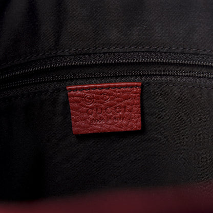 Gucci Calfskin Medium Web Dome Bag Red 7 of 8