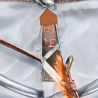 Hermes Silk Projets Carres Poncho Gris Perle Taupe Acajou 7 of 7