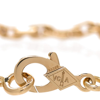 Van Cleef & Arpels 18K Yellow Gold Mother of Pearl 5 Motifs Vintage Alhambra Bracelet 3 of 6