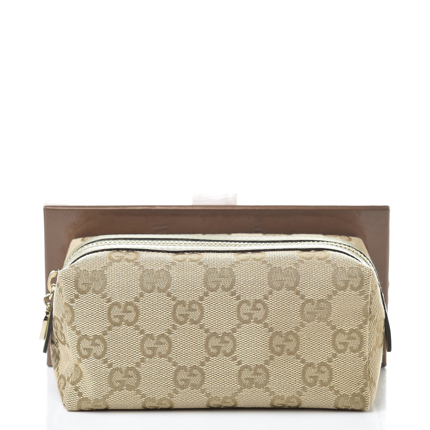 Gucci Monogram Small Cosmetic Case Metallic Green 8 of 8
