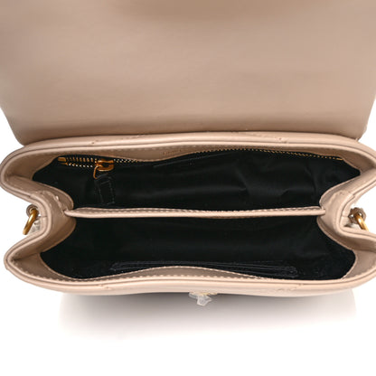 Saint Laurent Calfskin Y Quilted Monogram Toy Loulou Satchel Latte 5 of 9