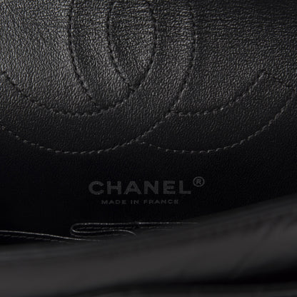 Chanel Aged Calfskin Chevron Quilted 2.55 Reissue 225 Flap So Black 8 of 11