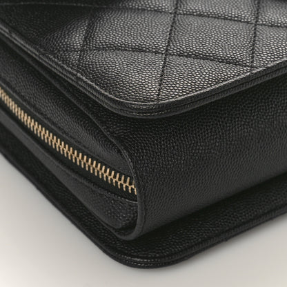Chanel Caviar Quilted Large Like A Wallet Flap Black 8 of 9