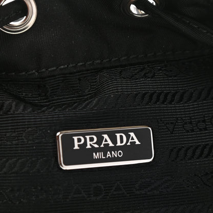 Prada Saffiano Tessuto Nylon Vela Bucket Wristlet Black 6 of 8