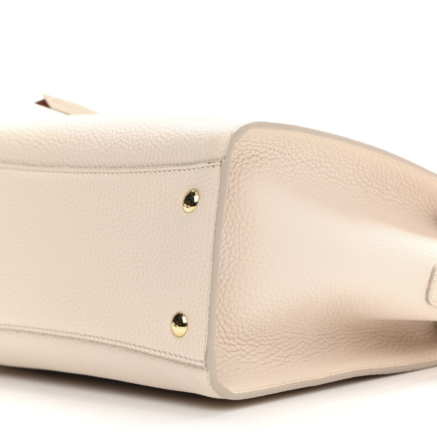 Salvatore Ferragamo Hammered Calfskin Double Handle Small Amy Tote Bone Copper 9 of 11