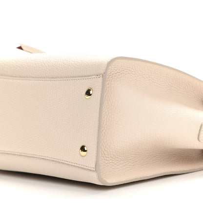 Salvatore Ferragamo Hammered Calfskin Double Handle Small Amy Tote Bone Copper 9 of 11