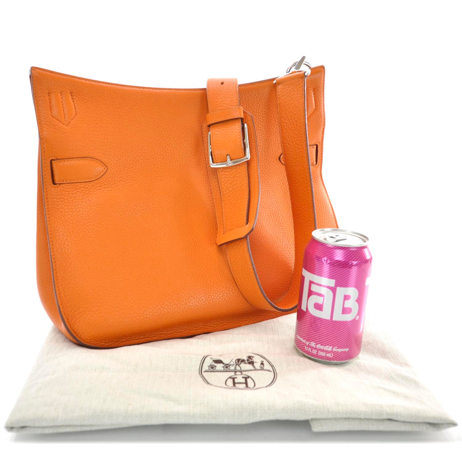 Hermes Taurillon Clemence Jypsiere 34 Orange 3 of 9