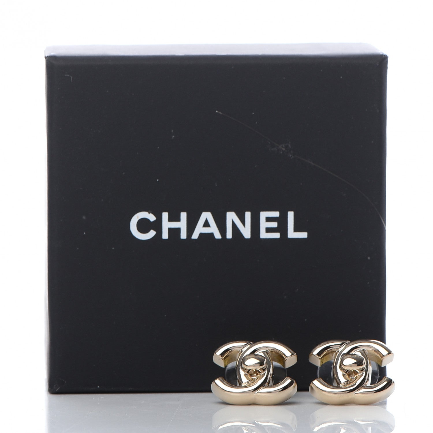 Chanel Metal CC Turnlock Earrings Gold 5 of 5