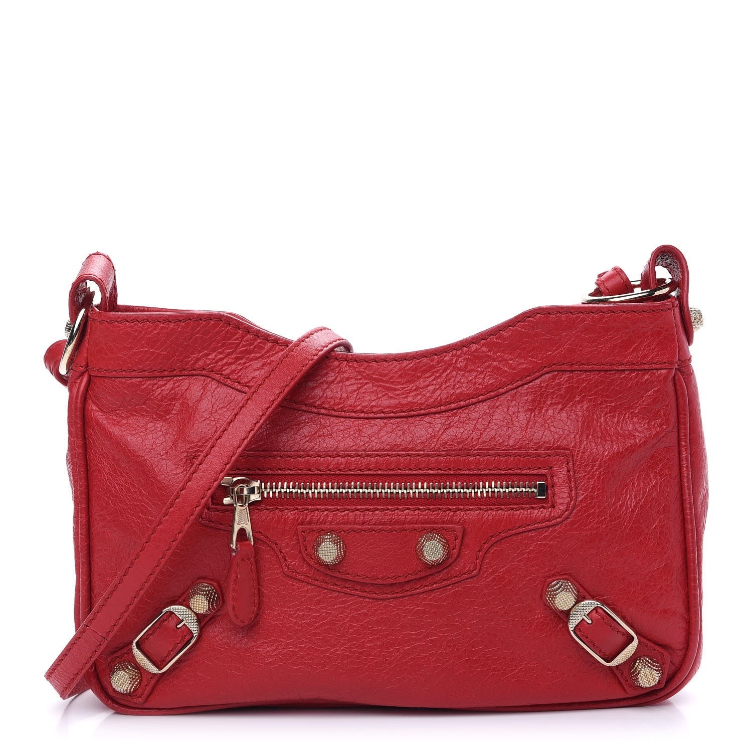 Balenciaga Agneau Giant 12 Gold Hardware Hip Rouge Cardinal 1 of 8