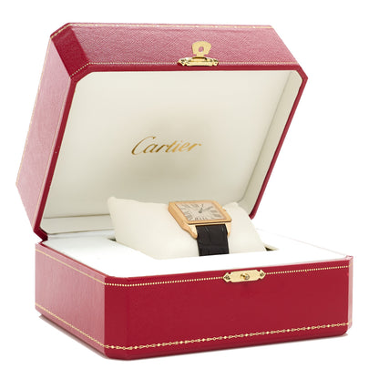 Cartier 18K Pink Gold Alligator 30mm Santos Dumont Quartz Watch 5 of 5