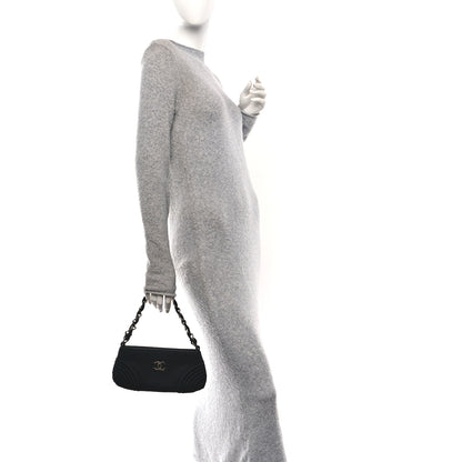 Chanel Jersey Quilted Mini Shoulder Bag Black 2 of 10